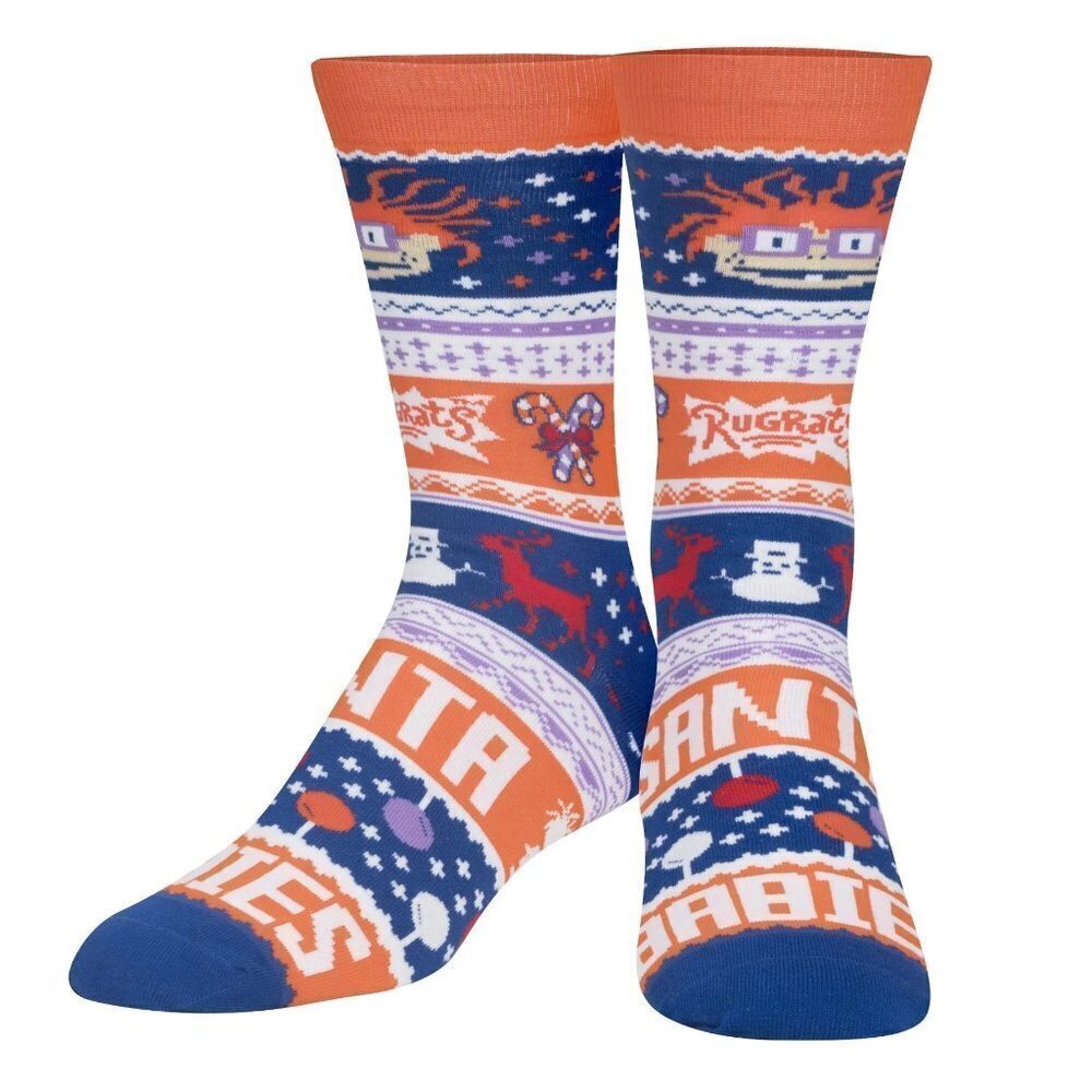 Odd Sox Nickelodeon Rugrats Chuckie Mens Knits Size 8-12 Crew Socks 1 Pair NEW